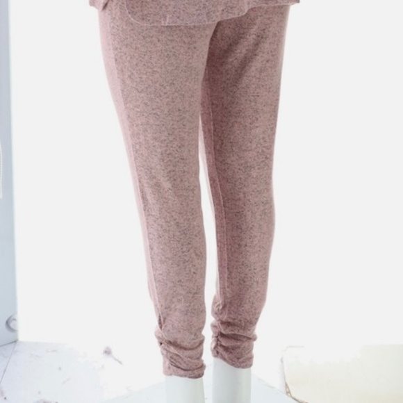 Nina Leonard Women’s Set Pullover V-Neck Top Tapered Bottom Space Dyed Blush XS - Picture 7 of 8